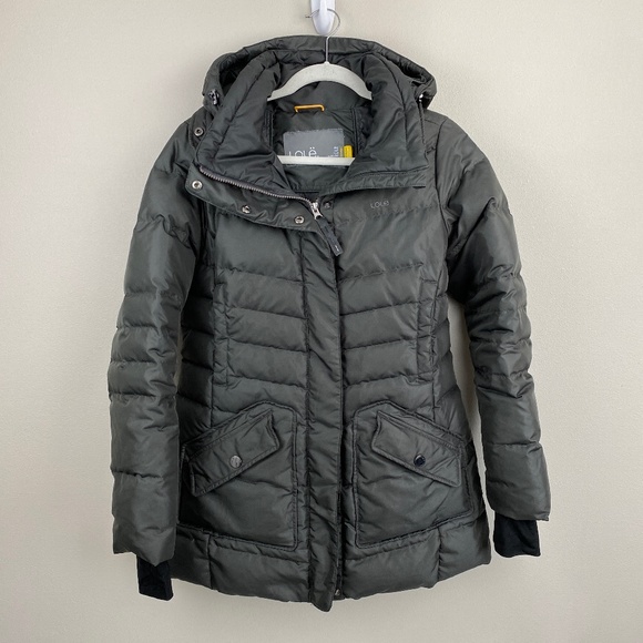 Lole Down Black Puffer Jacket Size 